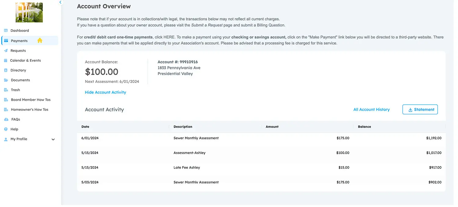pamco portal screenshot